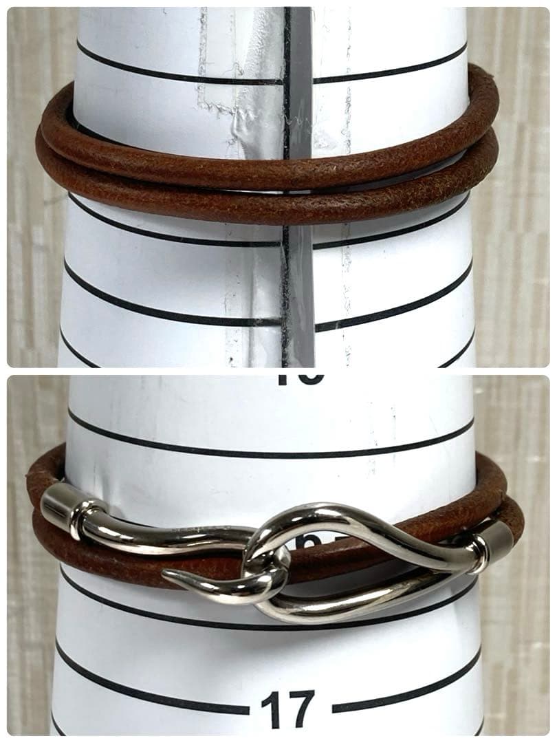 良品　エルメス　ジャンボ　シルバー金具　チョーカー　2連ブレスレット　箱付き