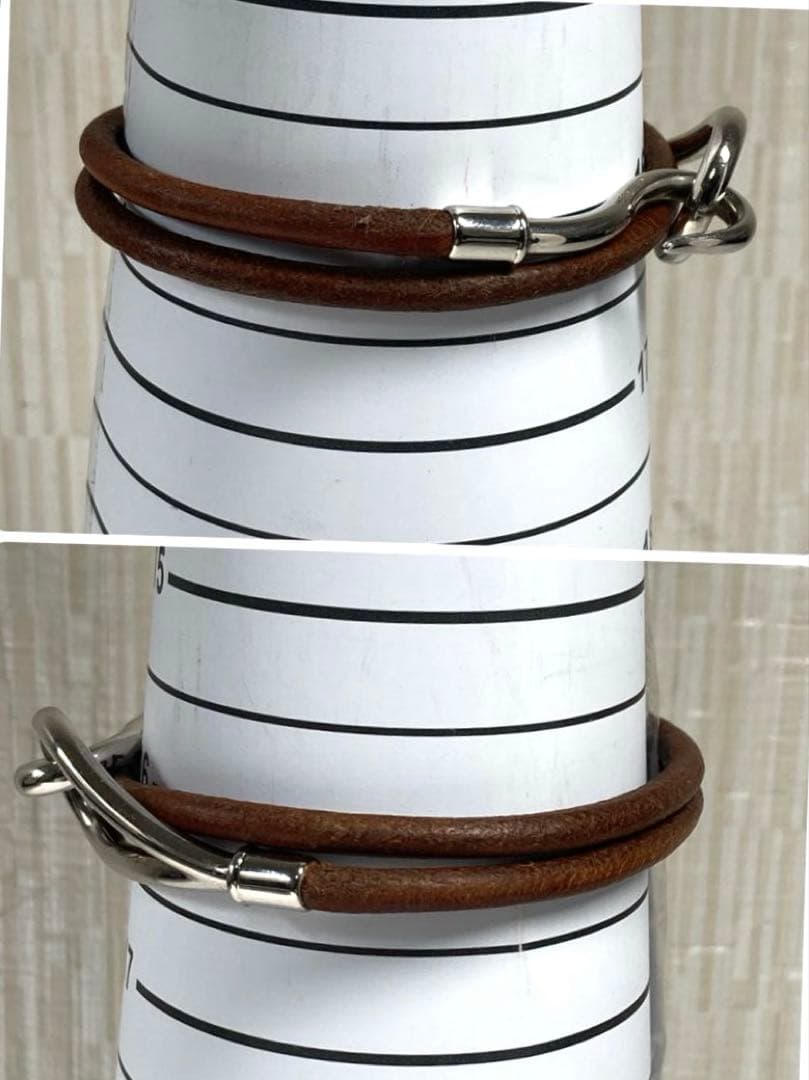 良品　エルメス　ジャンボ　シルバー金具　チョーカー　2連ブレスレット　箱付き