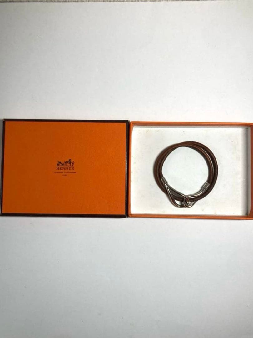 良品　エルメス　ジャンボ　シルバー金具　チョーカー　2連ブレスレット　箱付き