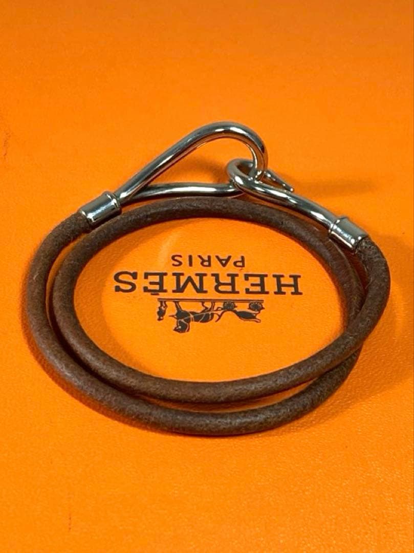 良品　エルメス　ジャンボ　シルバー金具　チョーカー　2連ブレスレット　箱付き