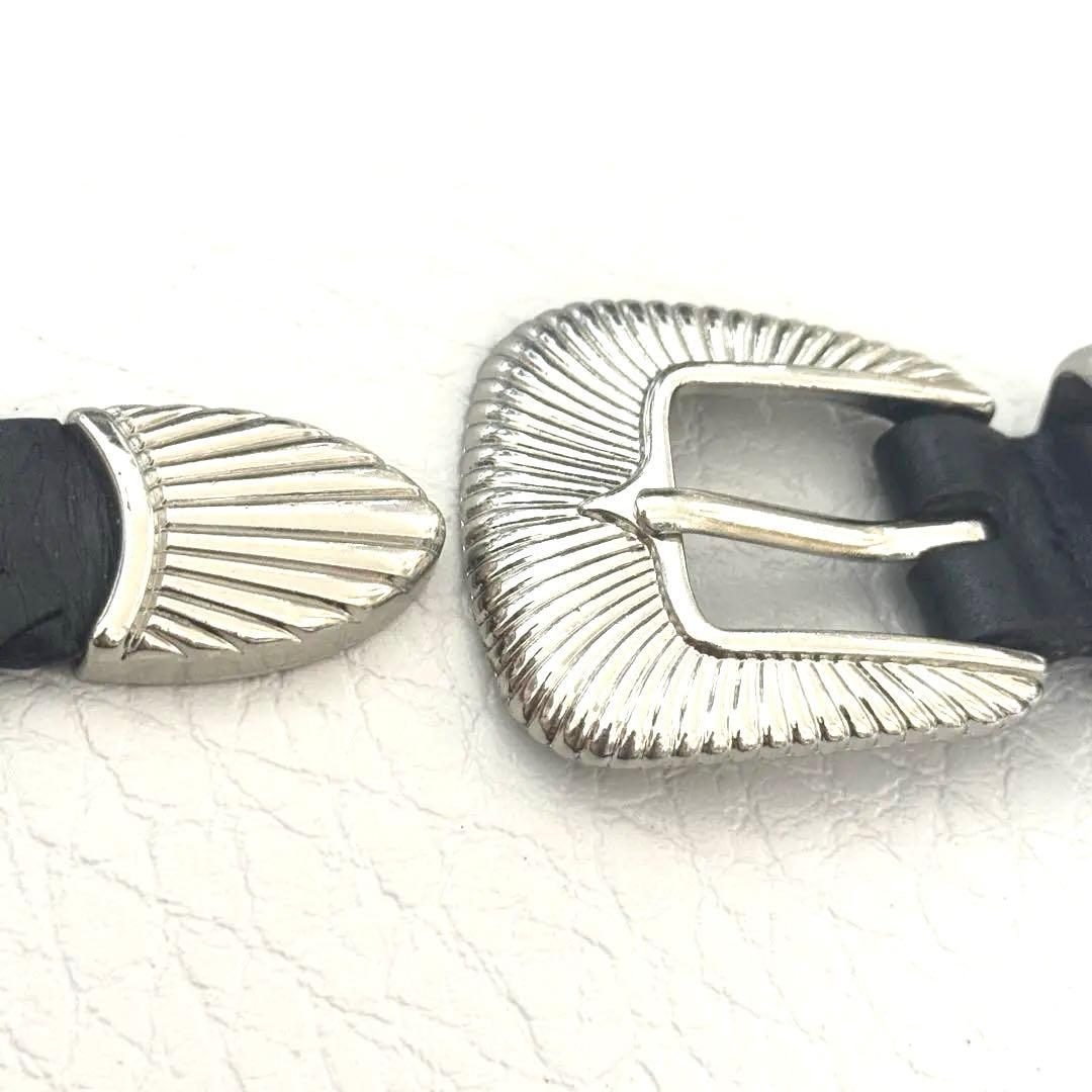 JieDa ジエダ ウエスタンベルト 編み込みレザーベルト