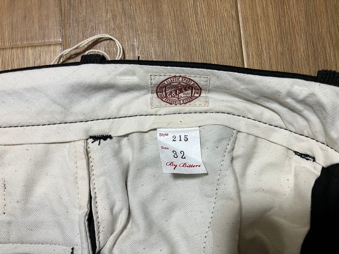 パンツ G&F Co.- CORDUROY TROUSERS _ INK BLACK