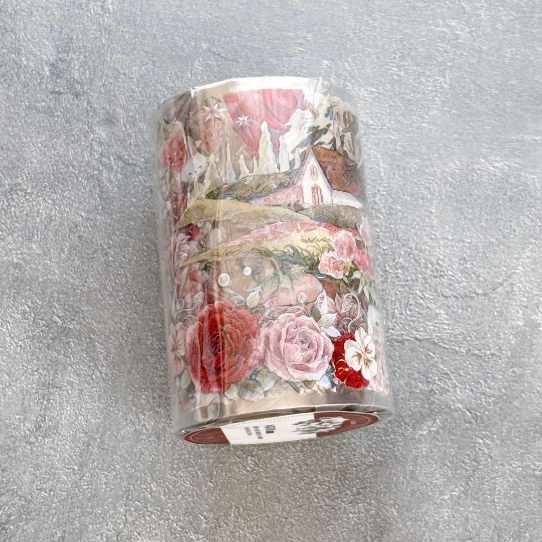 ⭐️SALE⭐️Hoshi奶芙《林莓花眠》海外マスキングテープ　マステ 【2677】