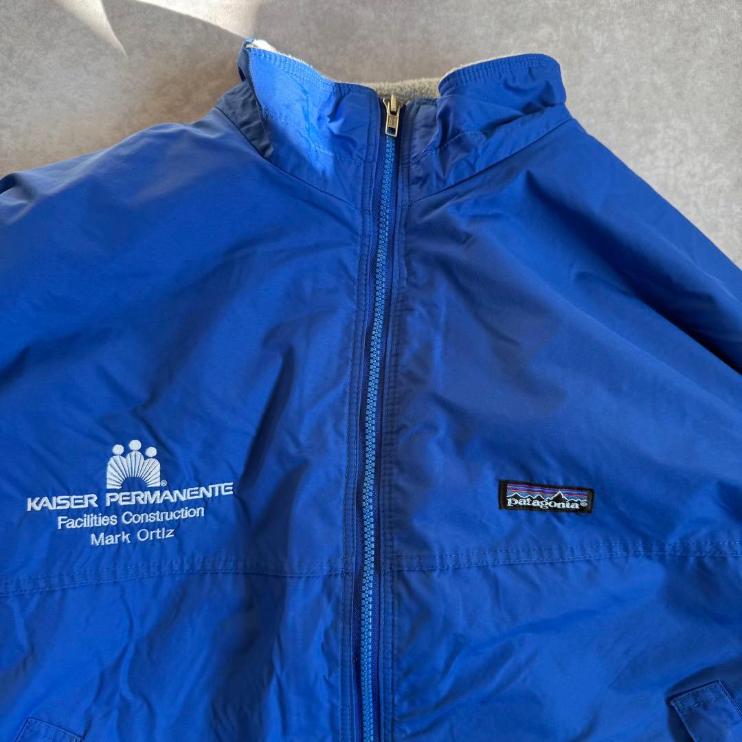 80s パタゴニア シェルドシンチラ 企業ロゴ USA製 ブルー XL