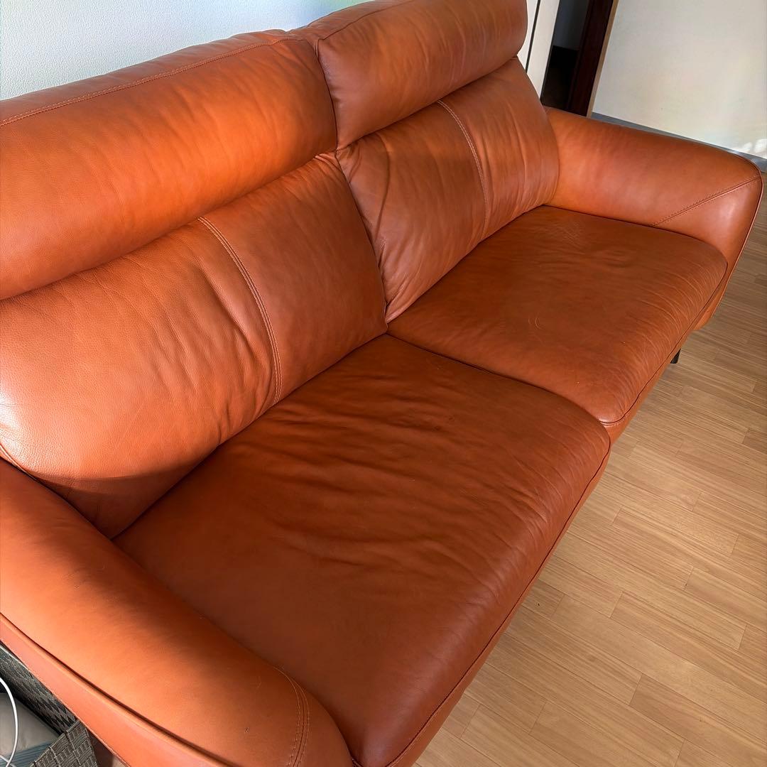 3人掛けソファ 本革(一部合成皮革)タイプ (アネーロ SK BR)