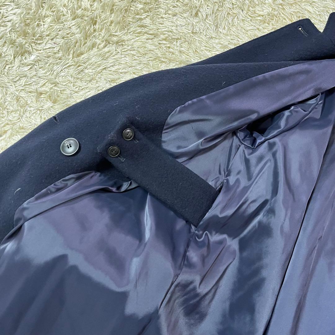 北欧 暮らしの道具店 3WAYアレンジ襟のかろやかチェスターコート ネイビー