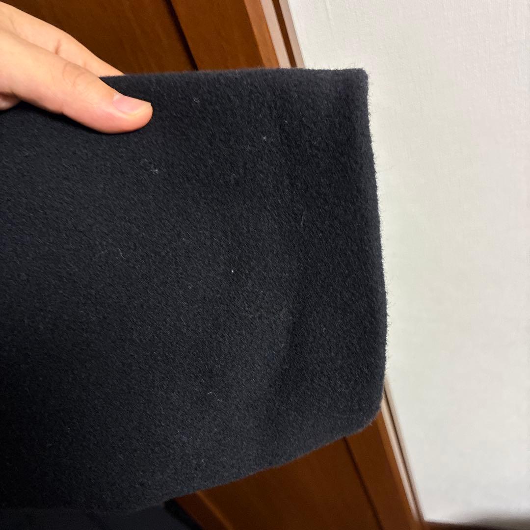 CLANE 黒 ダブルブレスト チェスターコート