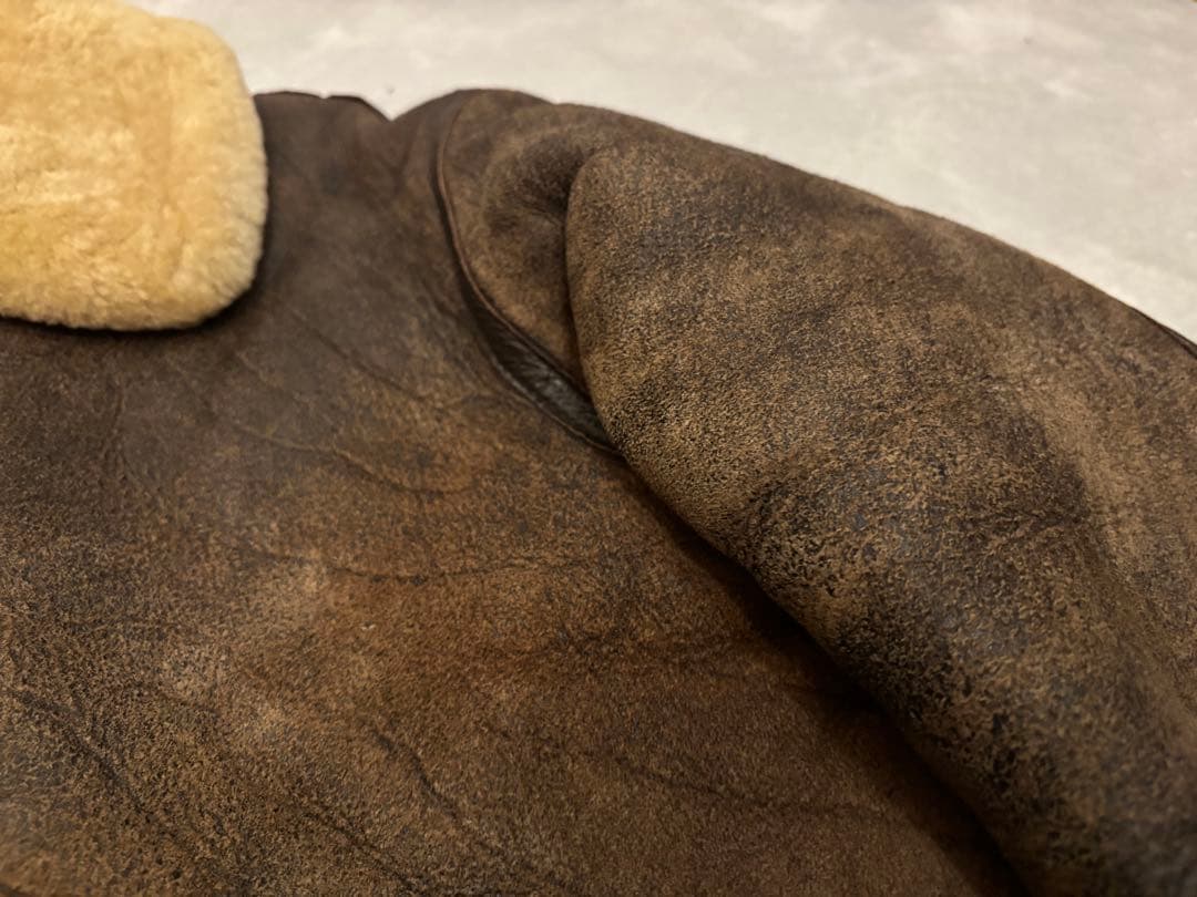 【羊革】 B-3 フライトジャケット リアルムートン Mサイズ 韓国製