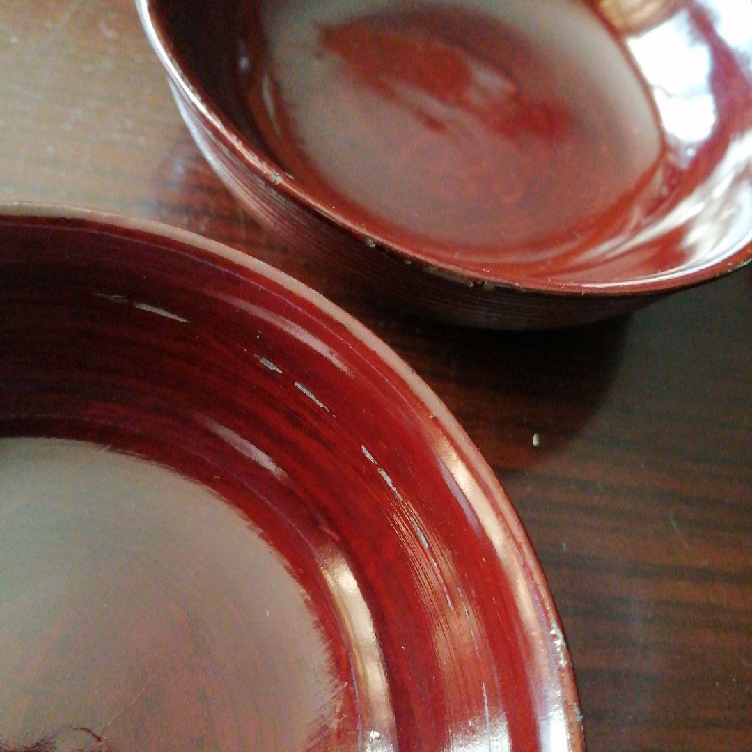 木製漆器　糸目小皿　14枚　11cm　江戸後期