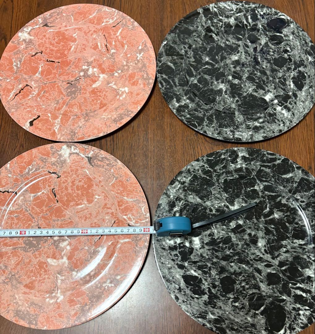 希少30cmビレロイ&ボッホマーブル柄プレート４枚Villeroy & Bach