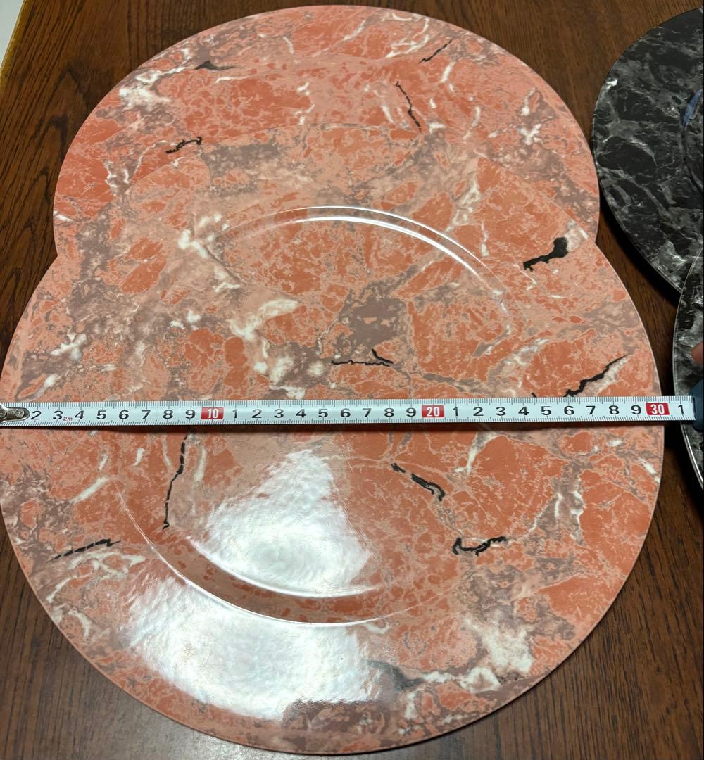 希少30cmビレロイ&ボッホマーブル柄プレート４枚Villeroy & Bach