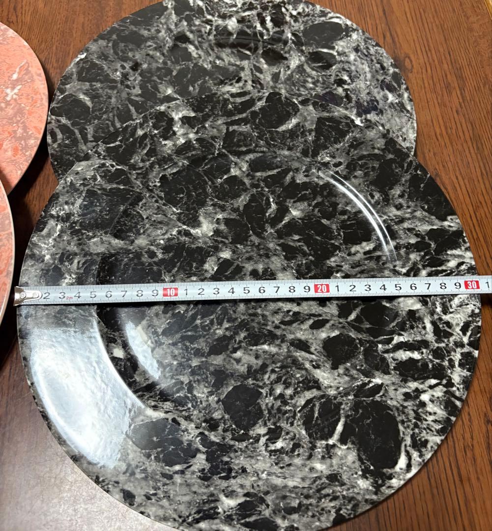 希少30cmビレロイ&ボッホマーブル柄プレート４枚Villeroy & Bach