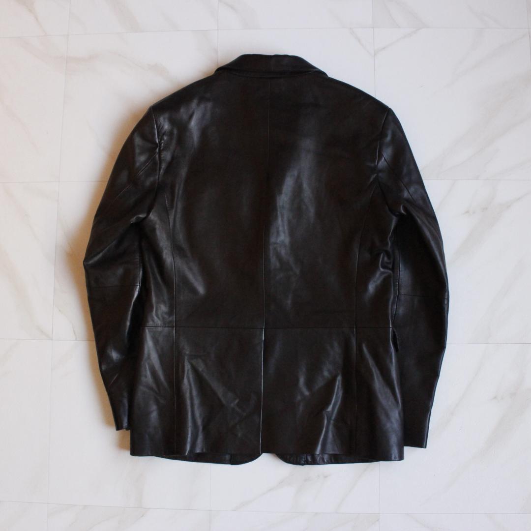 バナナリパブリック 羊革 テーラードジャケット M ブラック