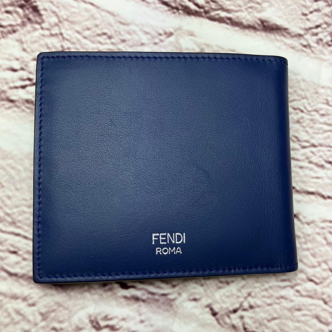 未使用品✨フェンディ モンスター バグズアイ 本革 レザー 二つ折り財布