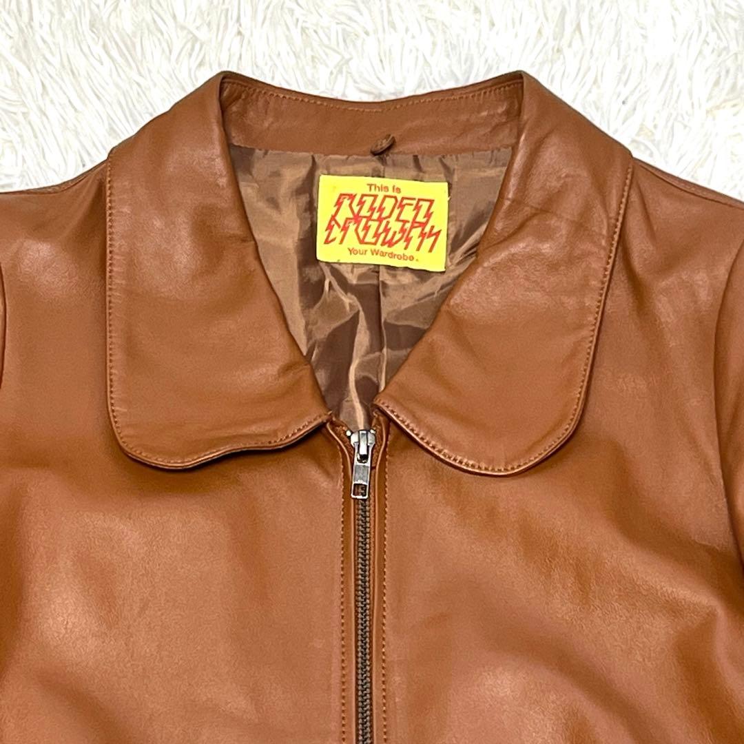 極美品　ロデオクラウンズ　ラムレザー　ジャケット　ブルゾン　フォックスファー