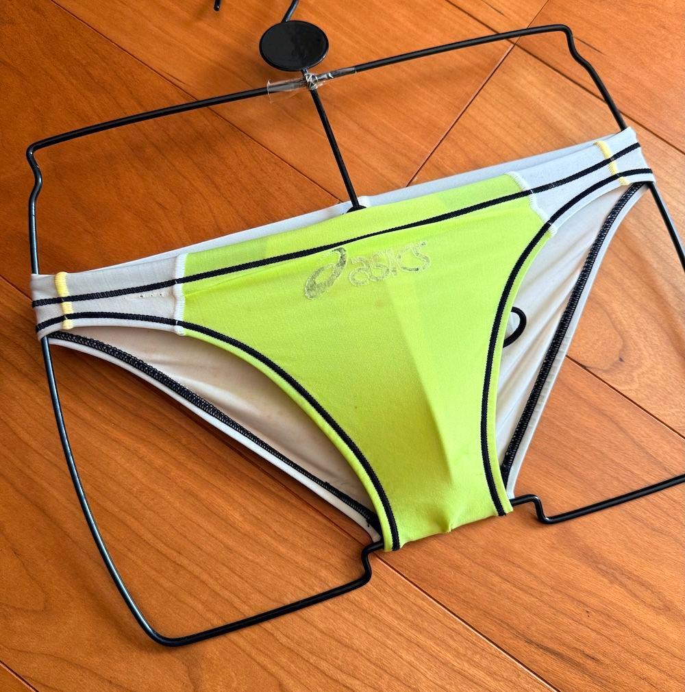 asics 水がはじけるP2 蛍光イエロー×ホワイト 3S 競パン 競泳水着