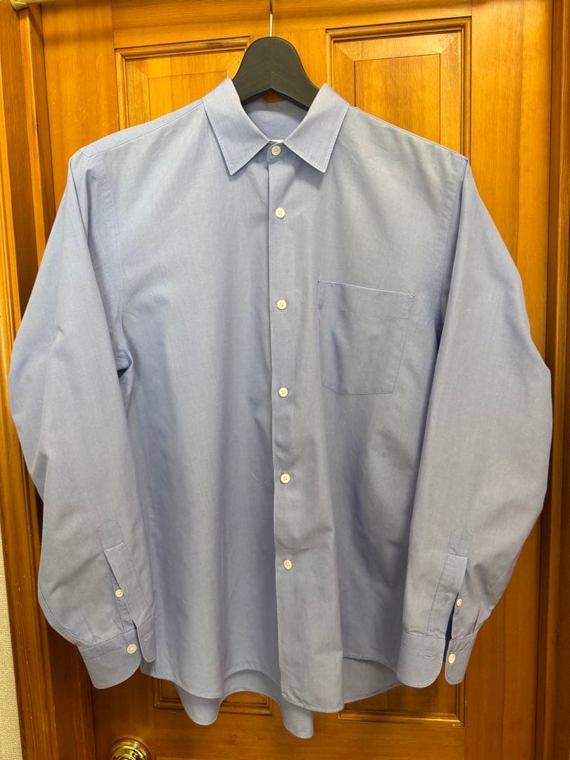 【サイズ2】　COMOLI　コモリシャツ 2020SS ブルー