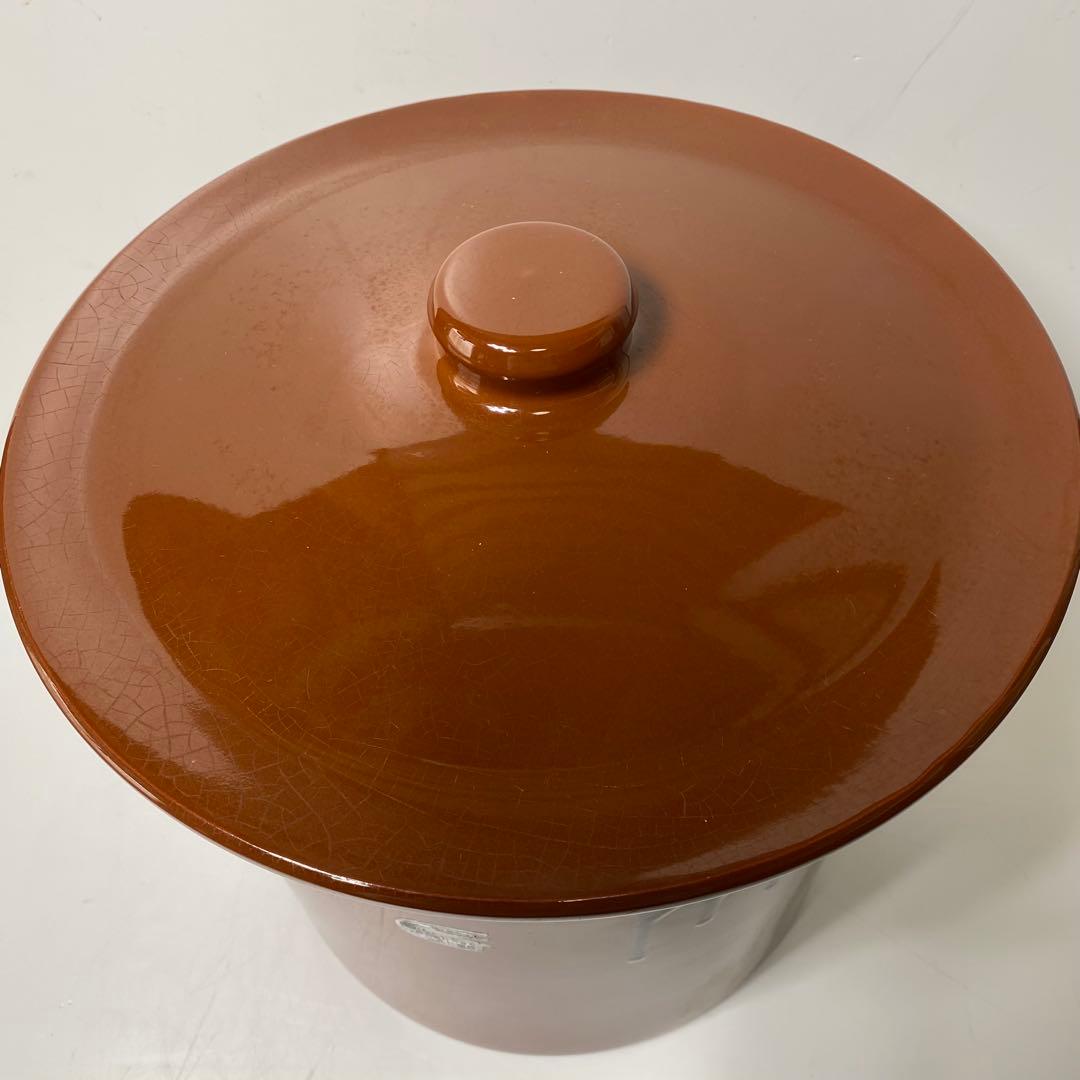 【超稀少品】　常滑焼 久松窯 　甕　 切立蓋付 8号　日本製　容器　訳あり