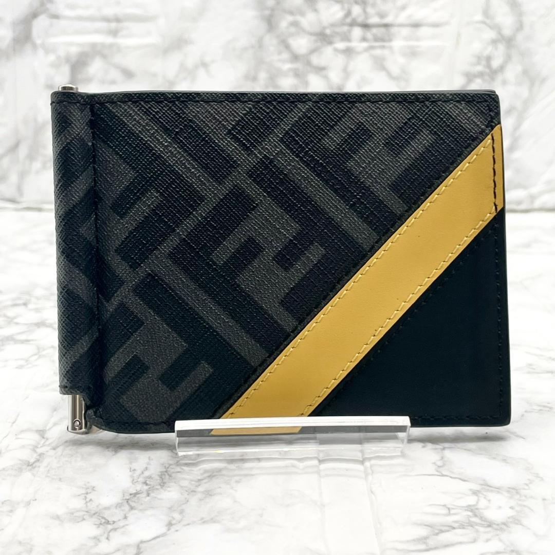 未使用✨フェンディ マネークリップ FF ズッカ ダイアゴナル バイカラー