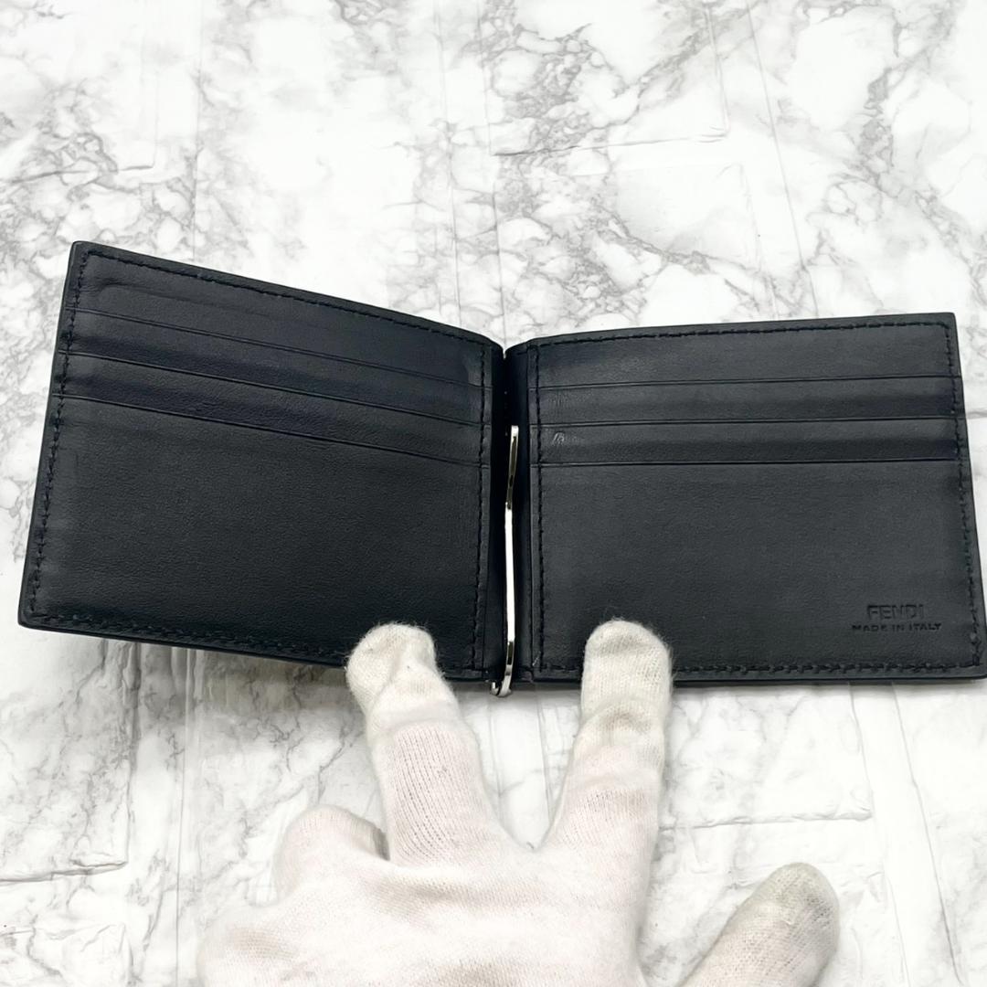 未使用✨フェンディ マネークリップ FF ズッカ ダイアゴナル バイカラー