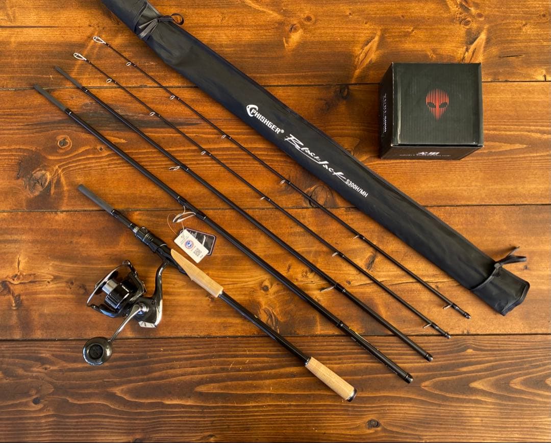 釣り竿セット　ショアジギングセット　カーボンロッド　 10ft パックロッド