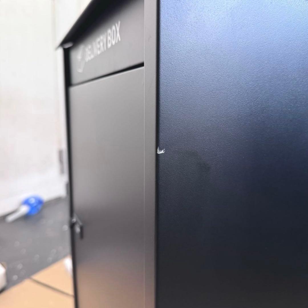 【訳あり】宅配ボックス 大容量 置き型 防盗 ダイヤル式 ブラック