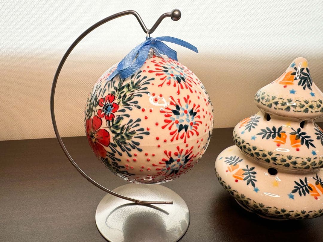 ポーリッシュポタリー クリスマス3点セット 陶器 輸入品 飾り