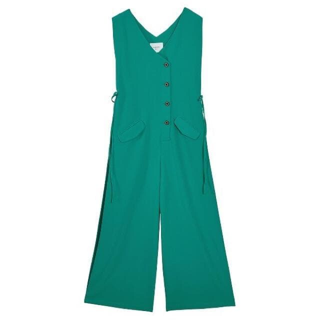 【AMERI vintage】 BOX SIDE RIBBON ROMPERS