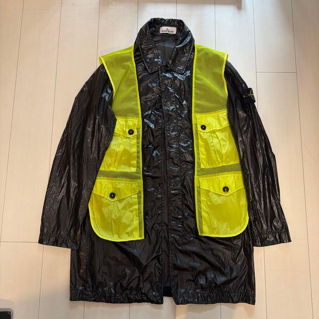 高品質！Stone  メタルナイロンステンカラーコート 着脱可！