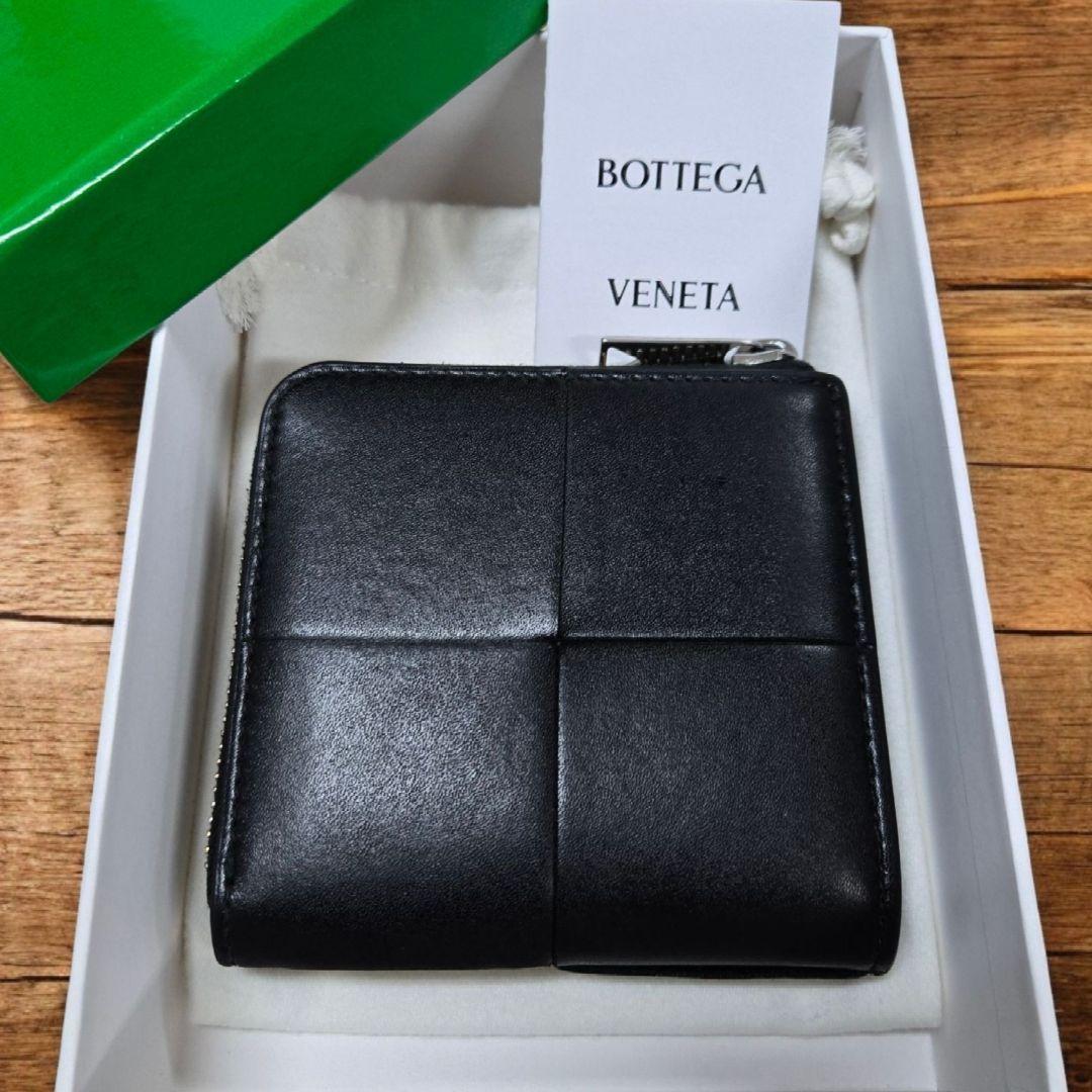 【極美品】ボッテガ カセット スクエア コンパクトジップ アラウンドウォレット