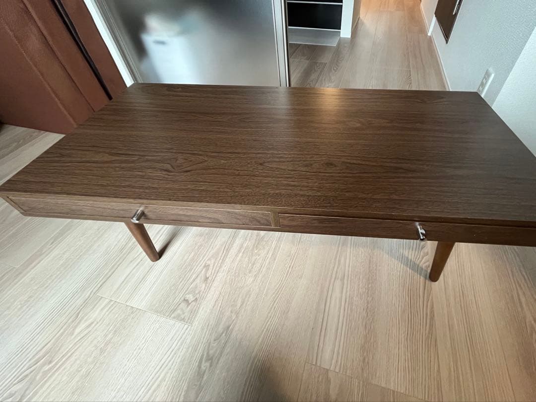 ブラウン 引き出し付きセンターテーブル