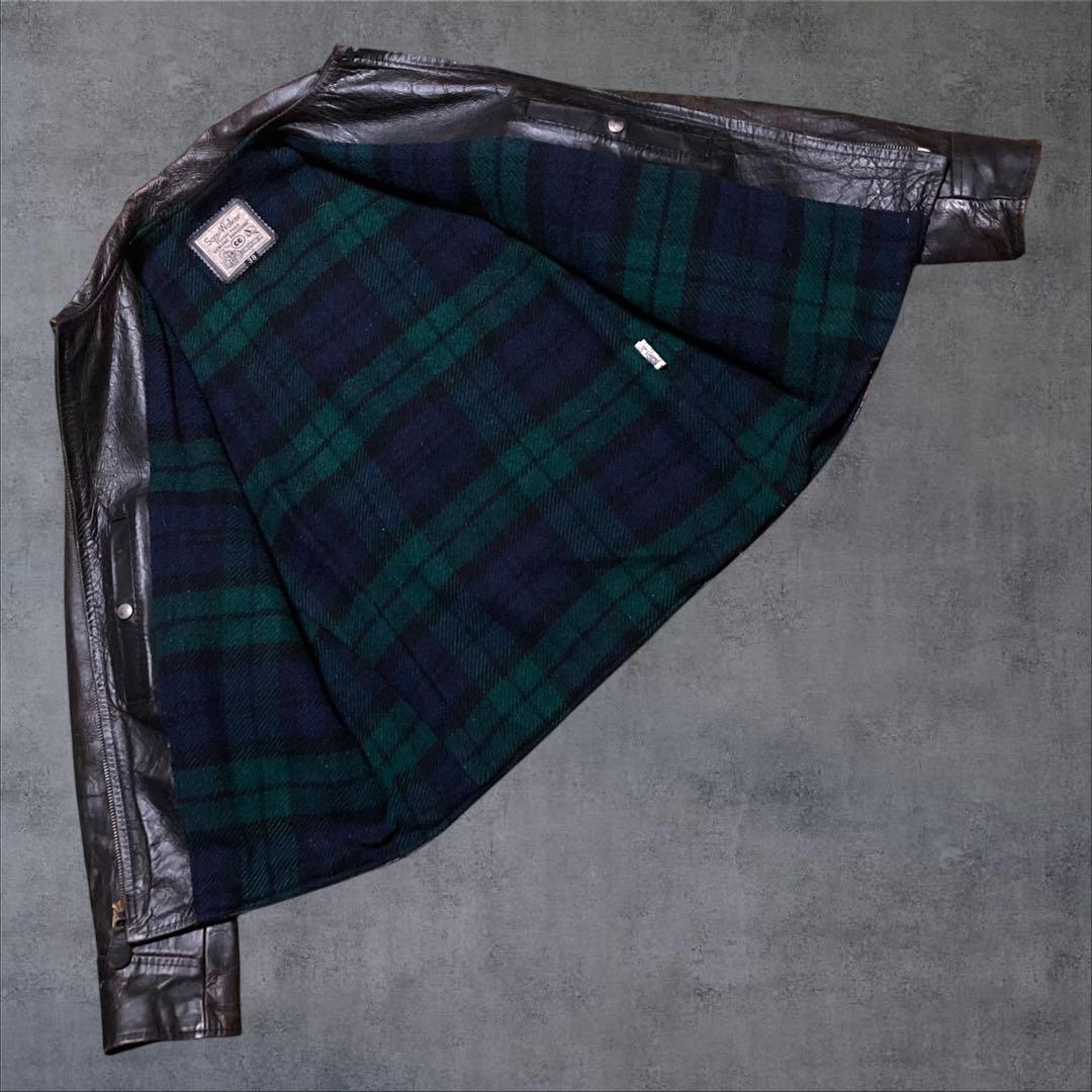 80s Vintage SamWalker シングルライダース エアロレザー馬革