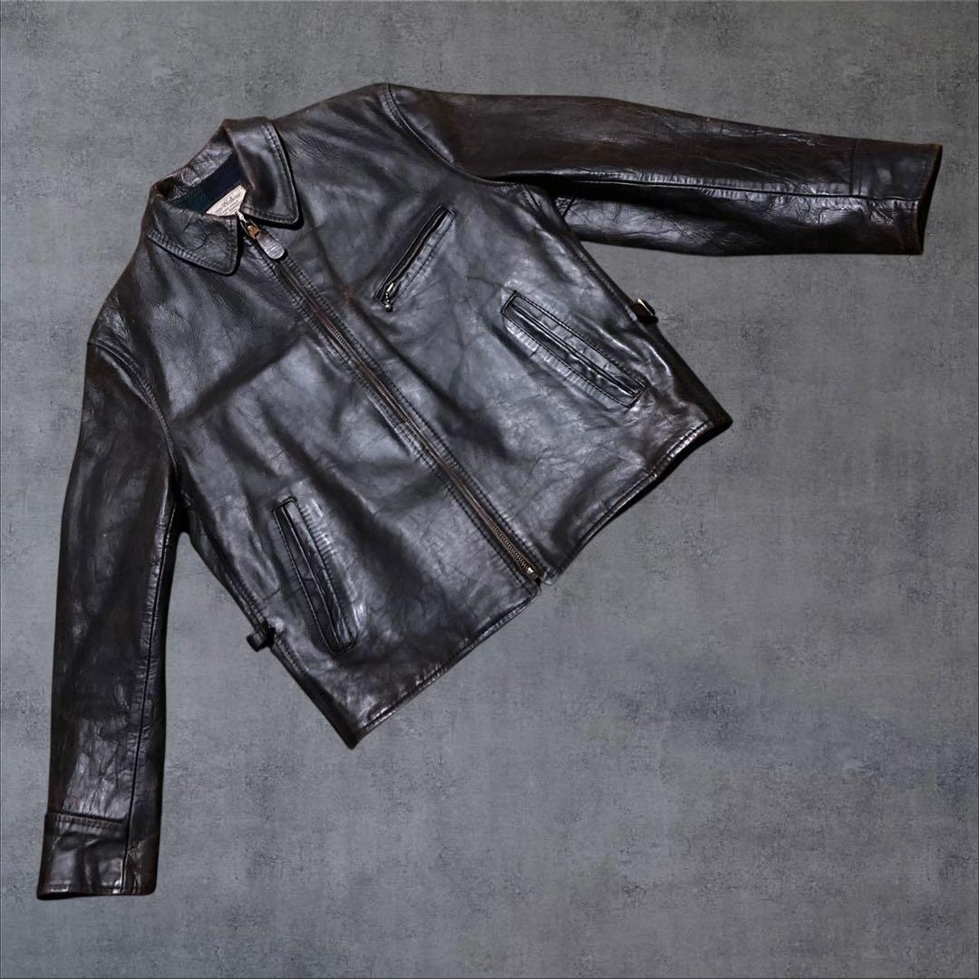 80s Vintage SamWalker シングルライダース エアロレザー馬革