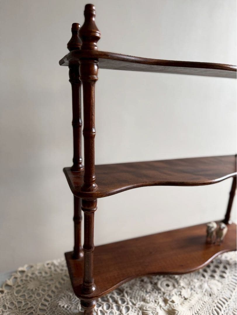 【き53】18 フランスアンティーク　ナポレオンシェルフ