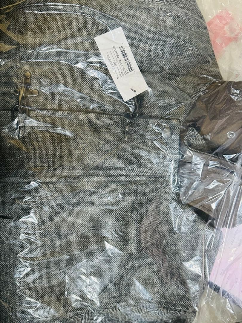 clel ウール ブレンド ヘリンボーン ツイード ファイヤーマン ブルゾン　L