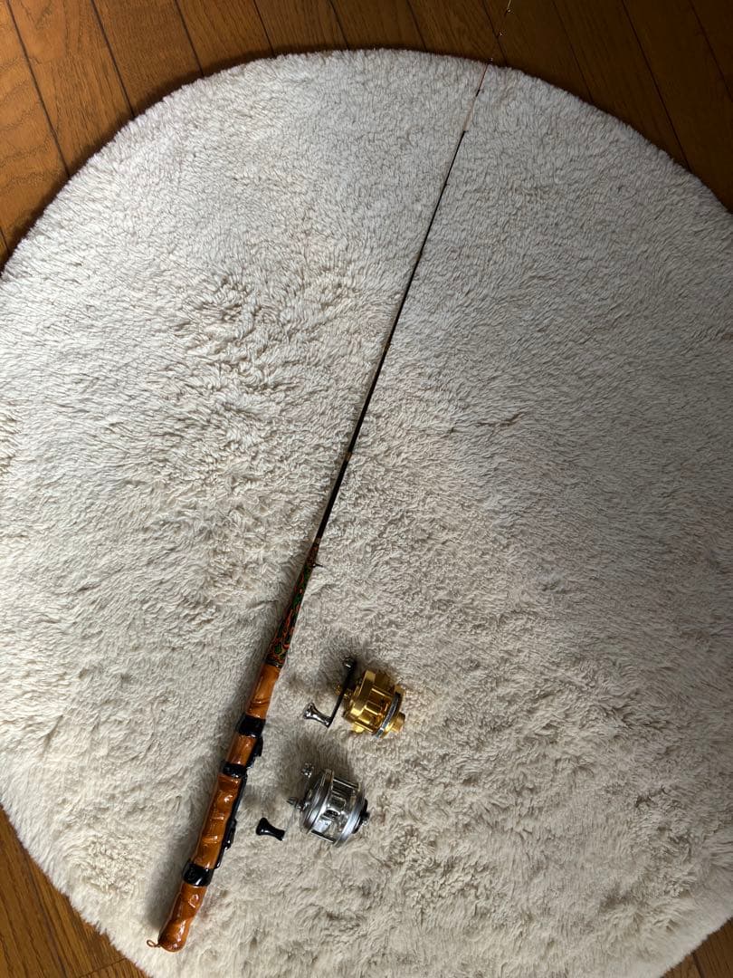 自作 穴釣り テトラ竿+リール DEMI-1, D emi80 セット 玄人好み