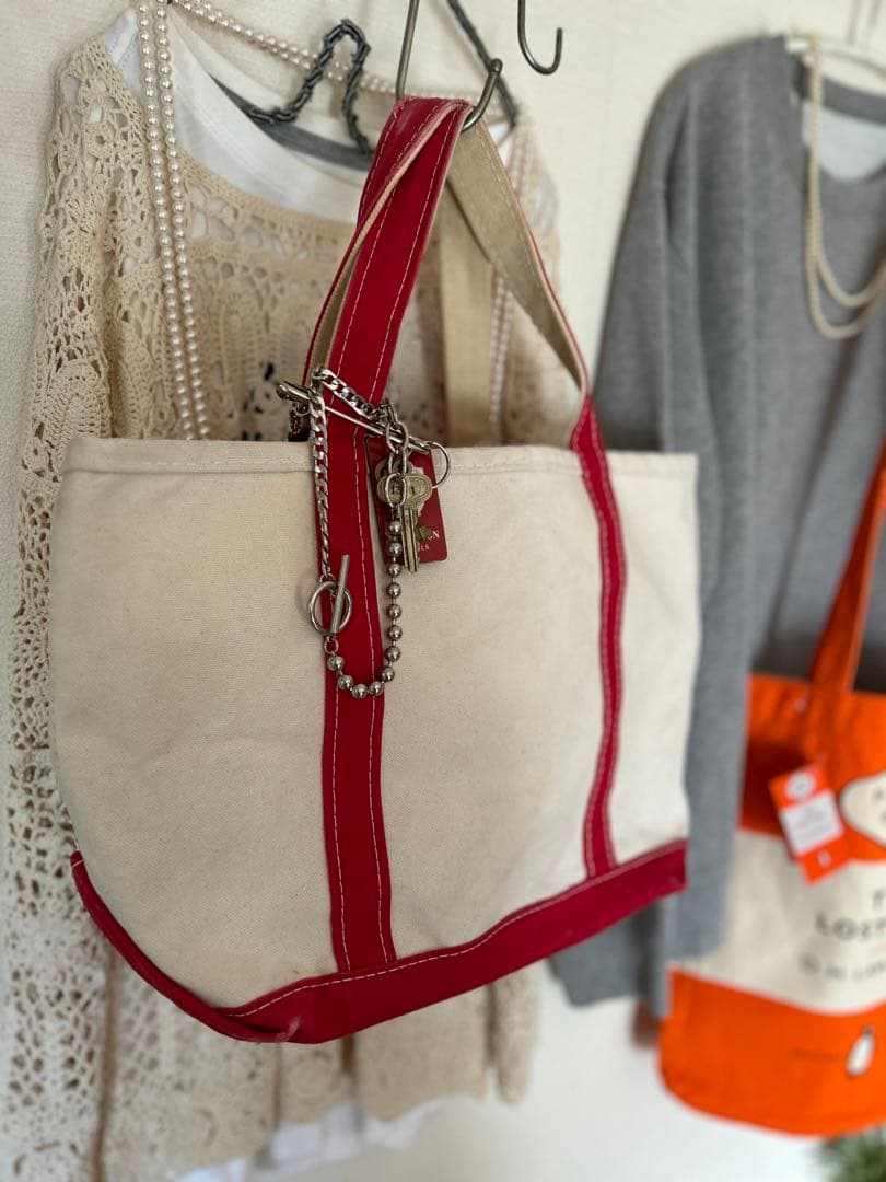 ぱ*く様 希少 USA製 LLビーン　ビンテージ トートバッグ　赤