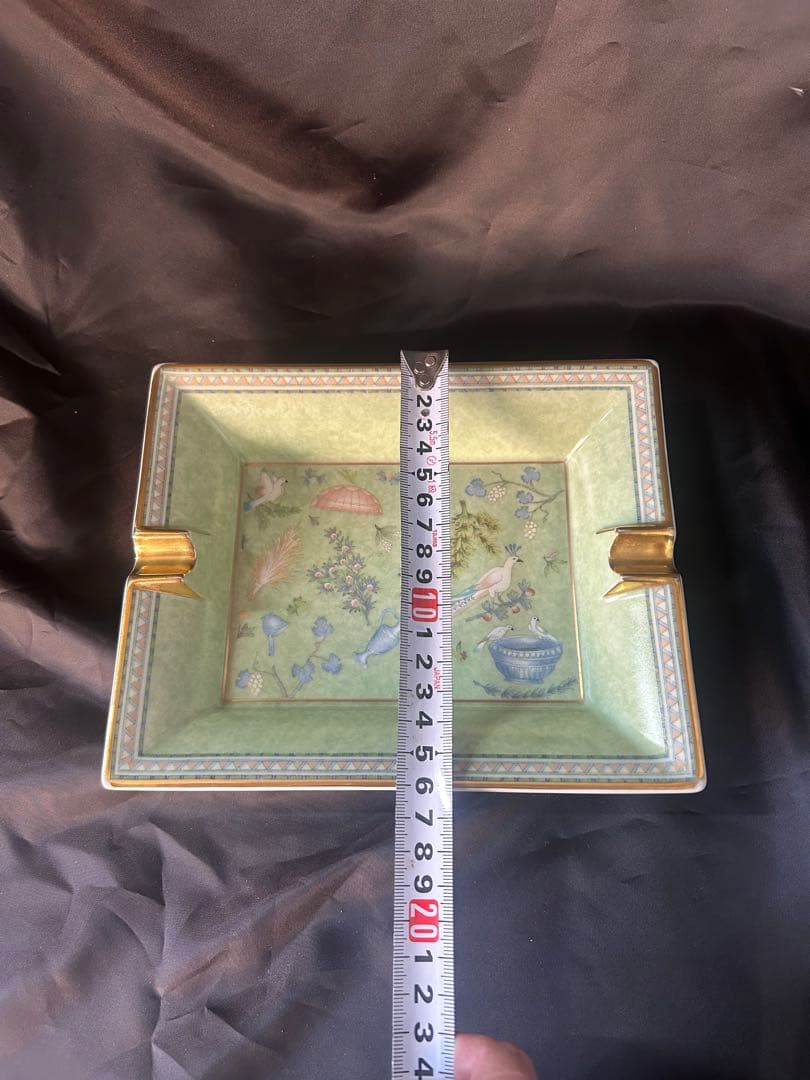 HERMES（エルメス）陶器アッシュトレイ 小物入れ 灰皿 孔雀