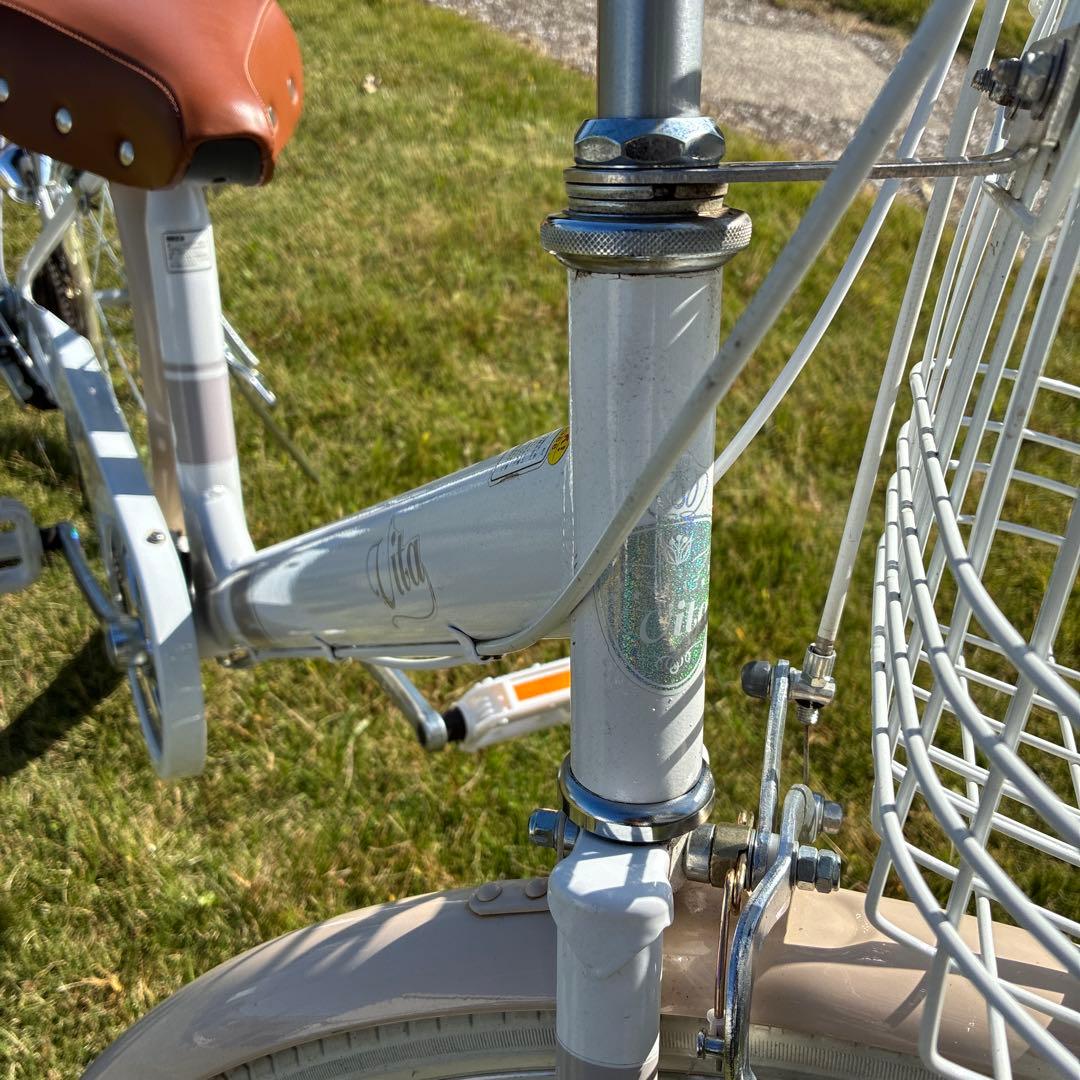 【専用】【手渡し限定】子供用自転車 ホワイト フロントバスケット付き 24インチ