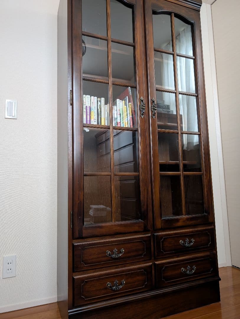 カリモク　コロニアル　書棚　本棚　リビングボード　キャビネット