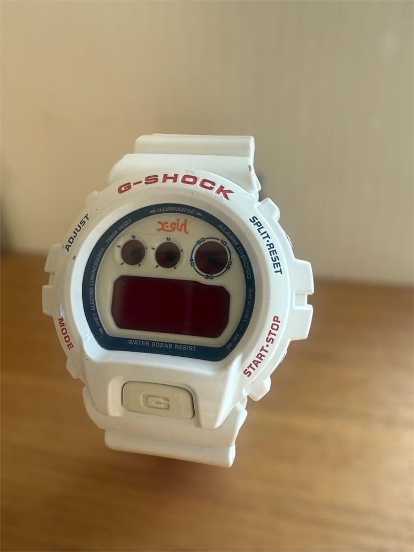 x-girl G-SHOCK デジタル腕時計 ホワイトDW-6900FS