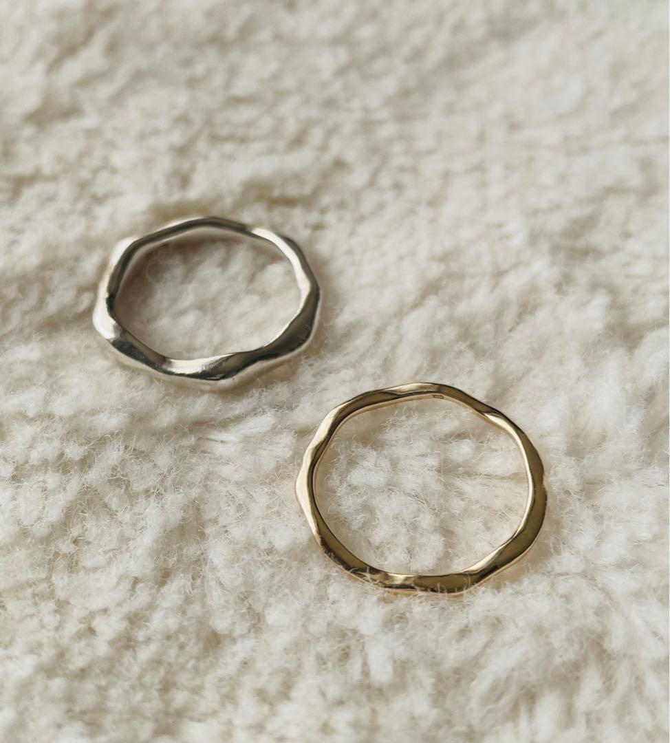 ☆完売品☆ agete SV K10２連セットリング　13号