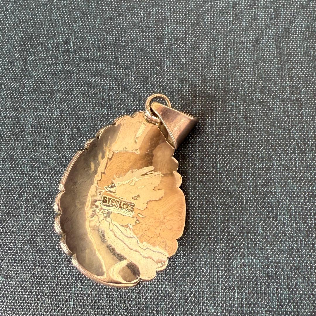 ヴィンテージ ナバホ族 サンバースト　ターコイズ ペンダントトップ