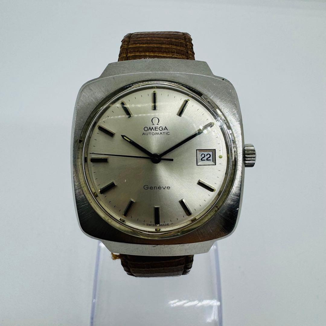 ✨OMEGA✨ジュネーブ✨オートマチック✨デイト✨スクエア✨腕時計✨