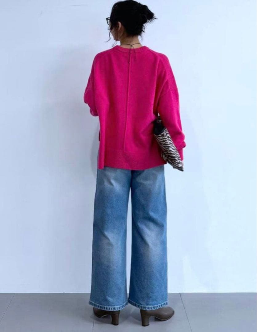 試着のみ♪ソフトウエストワイドデニムパンツ【現在販売中】バンヤードストーム