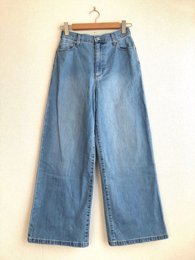 試着のみ♪ソフトウエストワイドデニムパンツ【現在販売中】バンヤードストーム
