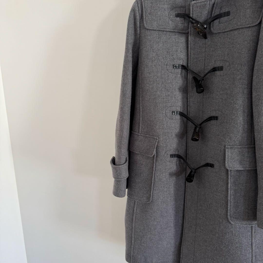 【極美品】ジェイプレス/スーパー100S二重織メルトンダッフルコート/グレー/L