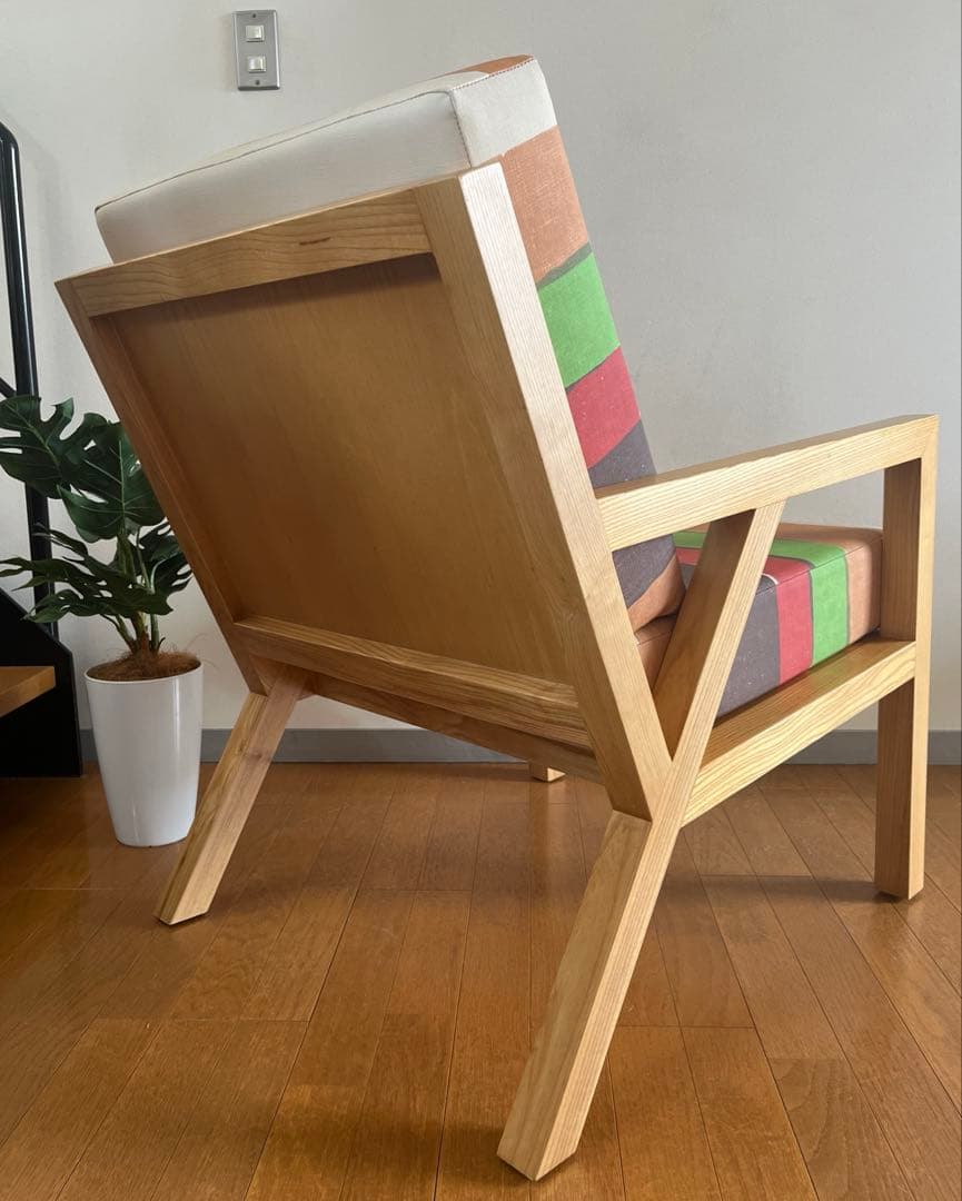 ハンバーガーチェア ② モダン　木製　椅子　カラフル　バーガーキング　美品