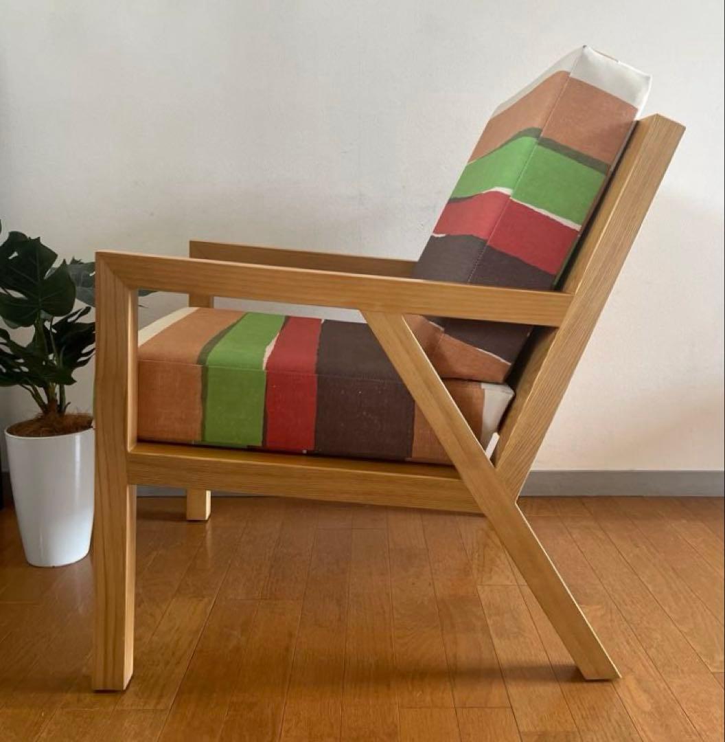 ハンバーガーチェア ② モダン　木製　椅子　カラフル　バーガーキング　美品