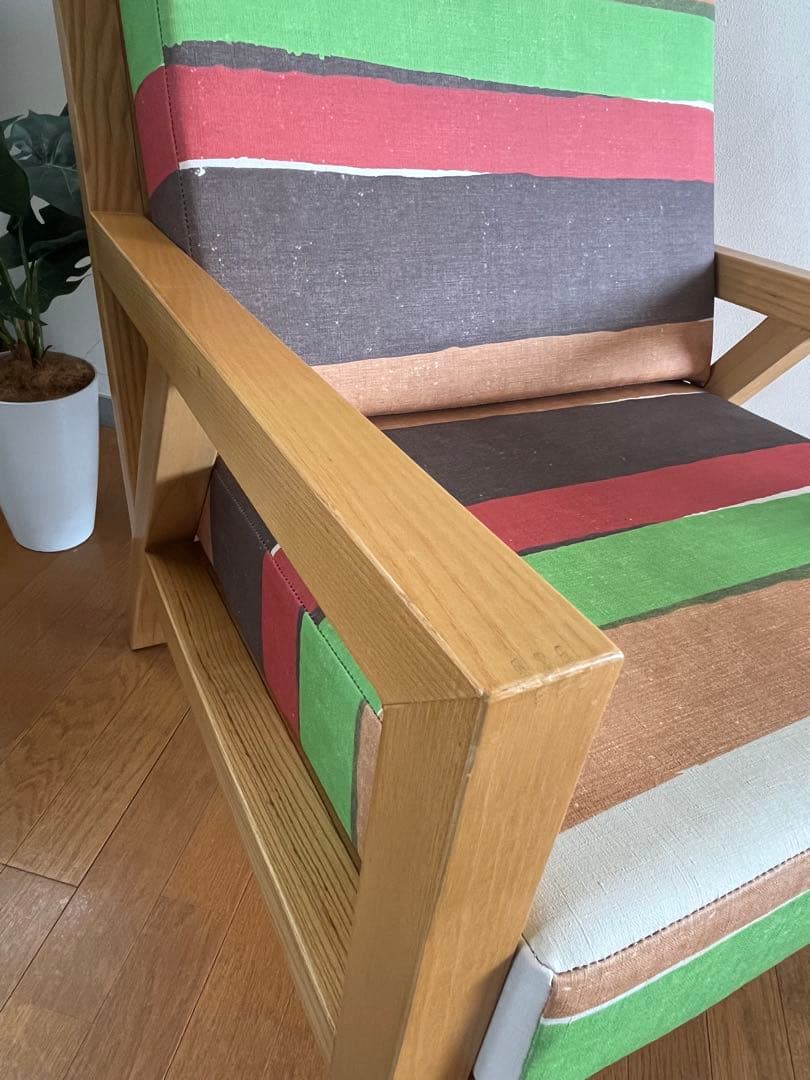 ハンバーガーチェア ② モダン　木製　椅子　カラフル　バーガーキング　美品